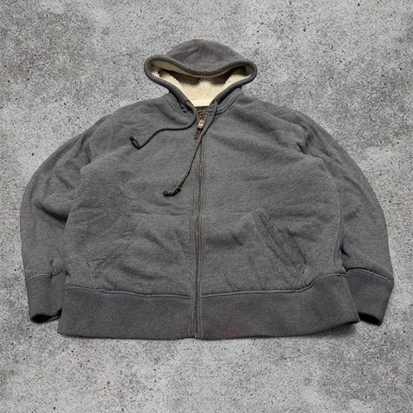 Old Navy Other - Vintage Y2K gray old navy Sherpa lined zip up hoodie